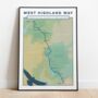 Personalised West Highland Way Map Art Print, thumbnail 6 of 9