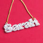 Custom Made Christmas Candy Cane Name Necklace, thumbnail 4 of 6