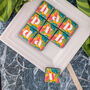 Birthday Biscuits Gift Box, Tropical Flowers, Nine Pieces, thumbnail 1 of 9
