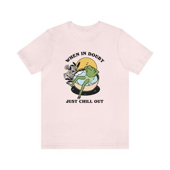 'When In Doubt' Chill Retro Cottagecore Frog Shirt, 5 of 8