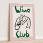 Wine Club Kitchen Print, thumbnail 1 of 2