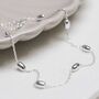 Sterling Silver Dew Drop Anklet, thumbnail 3 of 10