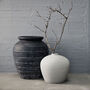 Catia Handmade White Terracotta Pot Vase, thumbnail 1 of 6
