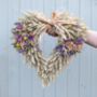 Colourful Wildflower Dried Flower Heart Wreath, thumbnail 1 of 12