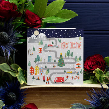 Snowy Village Scene Christmas Card Packs, 6 of 6
