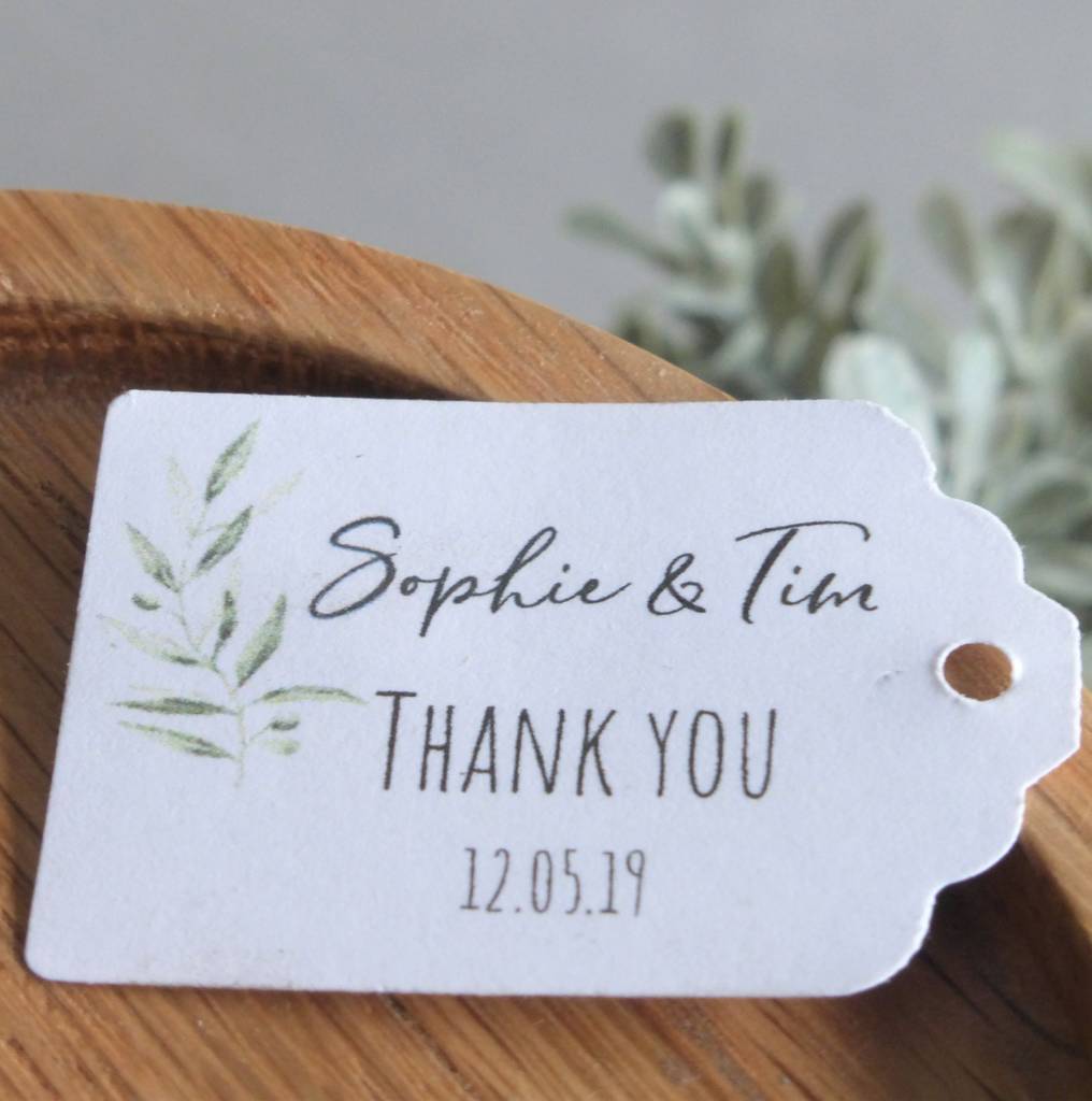 Olive Branch Wedding Favour Tags