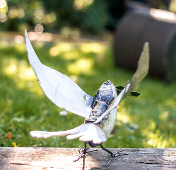 Dove Of Peace Recycled Metal Garden Sculpture, 4 of 4