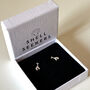 Sterling Silver Giraffe Stud Earrings, thumbnail 6 of 7