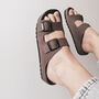 Leather Sandals With Memory Foam Insole, thumbnail 3 of 11