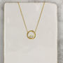 Halo Necklace White Sapphire And Gold/Silver, thumbnail 3 of 7