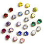 9ct Solid Gold 12 Birthstone Cz Round Stud Earrings, thumbnail 2 of 6