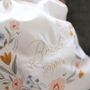 Personalised Wildflower Wedding Embroidered Keepsake Drawstring Bride Bag, thumbnail 5 of 6