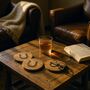 Horseshoe Equestrian Wooden Coasters Set Of Four, thumbnail 2 of 4