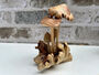 Handcrafted Mushrooms Sculpture On Natural Teak Root, thumbnail 1 of 8