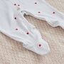 Personalised Our 1st Mother's Day Red Heart Sleepsuit, thumbnail 3 of 4