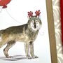 Wolf Christmas Card, thumbnail 3 of 3