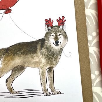 Wolf Christmas Card, 3 of 3