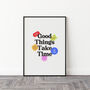 Y2k 90s Retro Positive Good Things Take Time Print, thumbnail 3 of 5