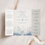 Dusty Blue Wildflower Gatefold Wedding Invitations, thumbnail 1 of 5