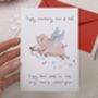 Pig Mum And Dad Anniversary Card, thumbnail 2 of 2