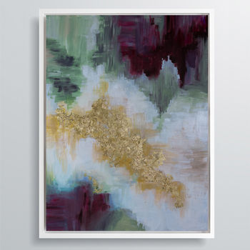 'Bella Verde' Framed Giclée Abstract Canvas Print Art, 4 of 6