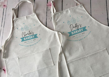 Personalised Matching Family Apron Father's Day Gift Set, 2 of 2