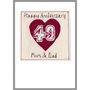 Personalised Ruby 40th Wedding Anniversary Card, thumbnail 10 of 12