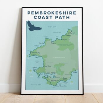 Pembrokeshire Art Print – Coast Path Map, 3 of 12