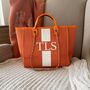 Personalised Stripe Style Chain Large Initial Tote Bags, thumbnail 1 of 8