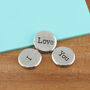 Romantic Valentine's Gift For Loved One I Love You Pewter Pebbles, thumbnail 1 of 6