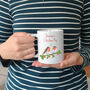 Personalised Robin Christmas Mug, thumbnail 2 of 5