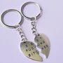 Best F*Cking Bitches Split Heart Friendship Keyrings, thumbnail 1 of 4