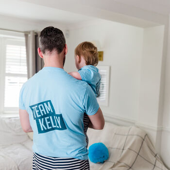 Personalised Daddy And Me Matching Football Pyjamas Set, 2 of 12
