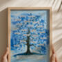Blue Personalised Family Tree For 22 Names, thumbnail 6 of 7