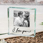 Personalised I Love You Glass Photo Token, thumbnail 1 of 3