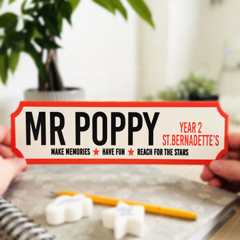 Personalised Teacher Street Sign, 5 of 7