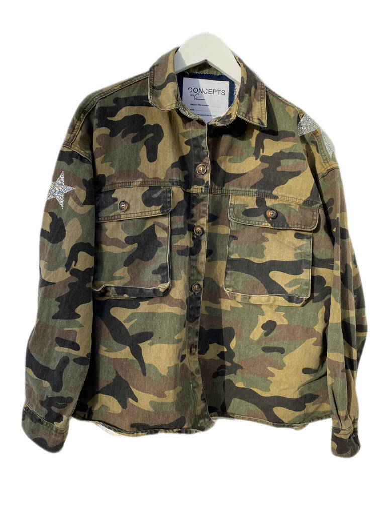Number 050. Bespoke Embellished Camo Jacket By CONCEPTS by CC