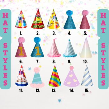 Personalised Photo Birthday Bunting With Party Hats, 2 of 4