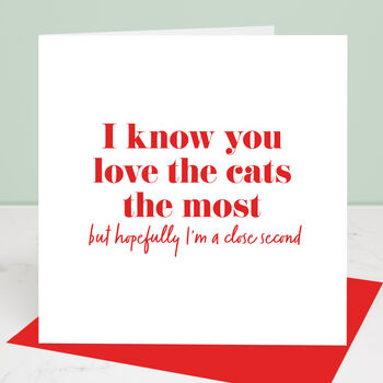 You Love The Cat The Most Valentine's Day Card, 3 of 3