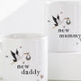 Mummy And Daddy Stork Personalised Mug Set, thumbnail 3 of 3