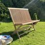Teak Folding Bench Choose With Or Without Arms, thumbnail 3 of 7
