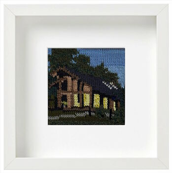 Personalised House Portrait Framed Knitted Art, 3 of 9