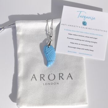 Angel Wing Carved Crystal Pendant Necklace Gift For Her, 7 of 7