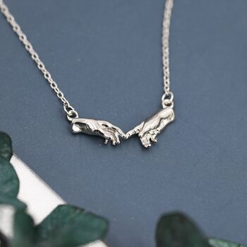 Sterling Silver Hand Necklace, 5 of 12