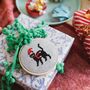 Christmas Cat Cross Stitch Kit, thumbnail 1 of 6