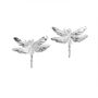 Dragonfly Stud Earrings Sterling Silver, thumbnail 4 of 6