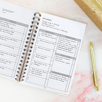 Personalised Lines Combined Diary And Notebook, 2 of 6