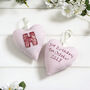 Personalised Initial Hanging Heart Birthday Gift For Her, Any Age, thumbnail 2 of 12