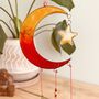 Moon And Star Sun Catcher Vibrant Orange And Red, thumbnail 2 of 7