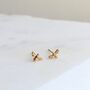 14ct Solid Gold Mini Bee Stud Single/Pair, thumbnail 2 of 3